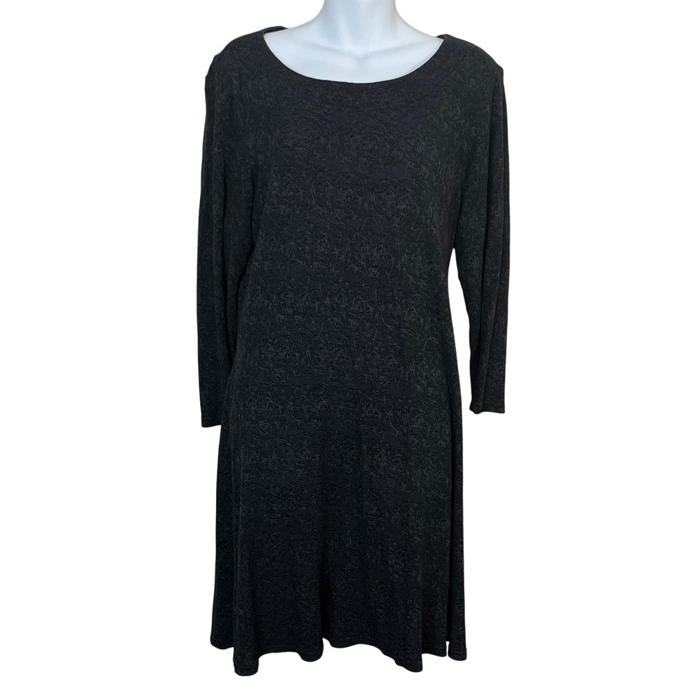 Cut Loose Whimsigoth ‎ Fairy Grunge Lagenlook  Charcoal Midi Dress Size XL